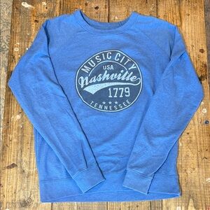 Nashville Graphic Crewneck Sweatershirt - Blue